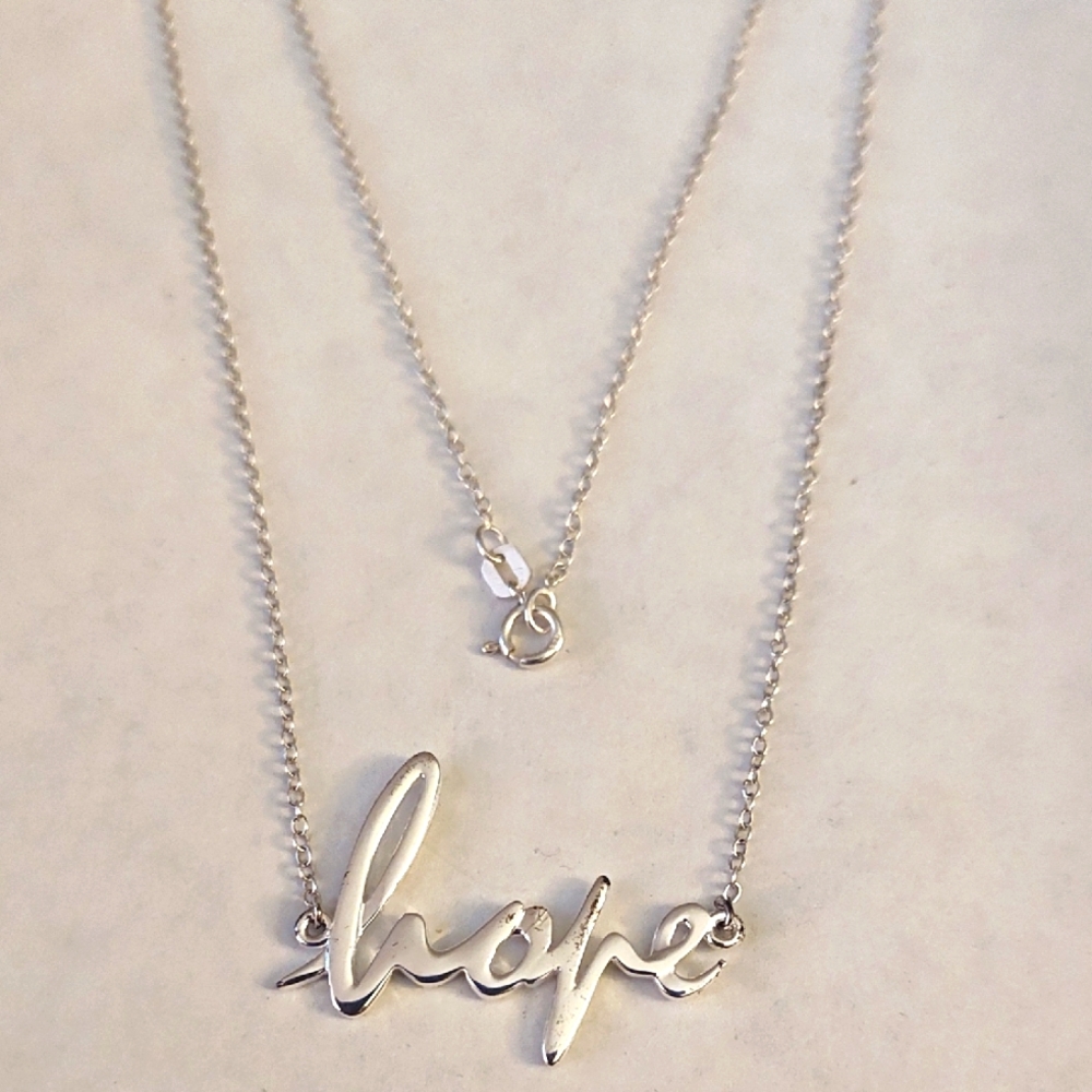 Thai Silver Plate 'Hope' Necklace